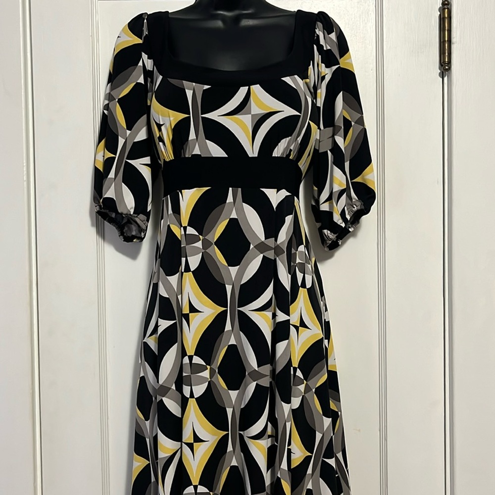 Bisou Bisou Geomtric Print Dress Size 14 **DRESS SALE**